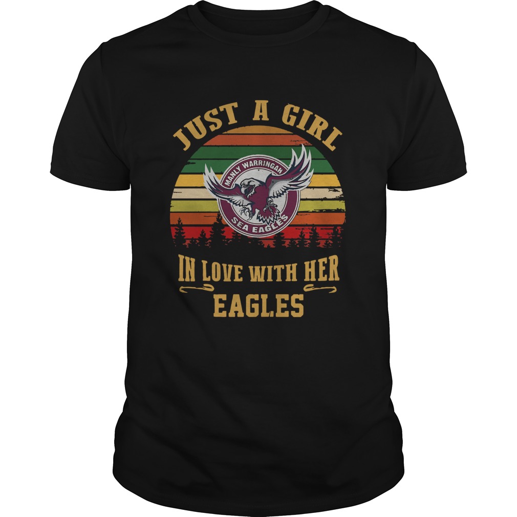 Manly Warringah Just A Girl In Love With Her Eagles Vintage Retro  Unisex