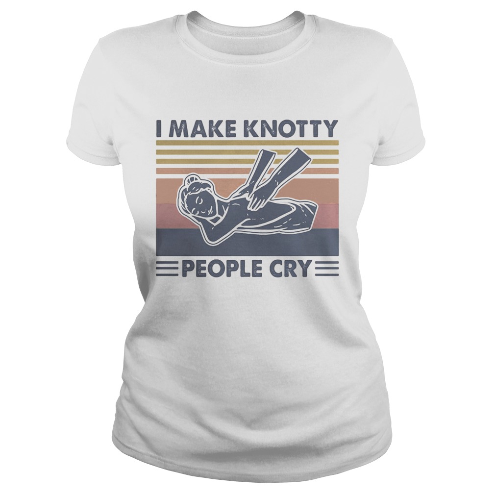 Massage therapist I make knotty people cry vintage retro  Classic Ladies