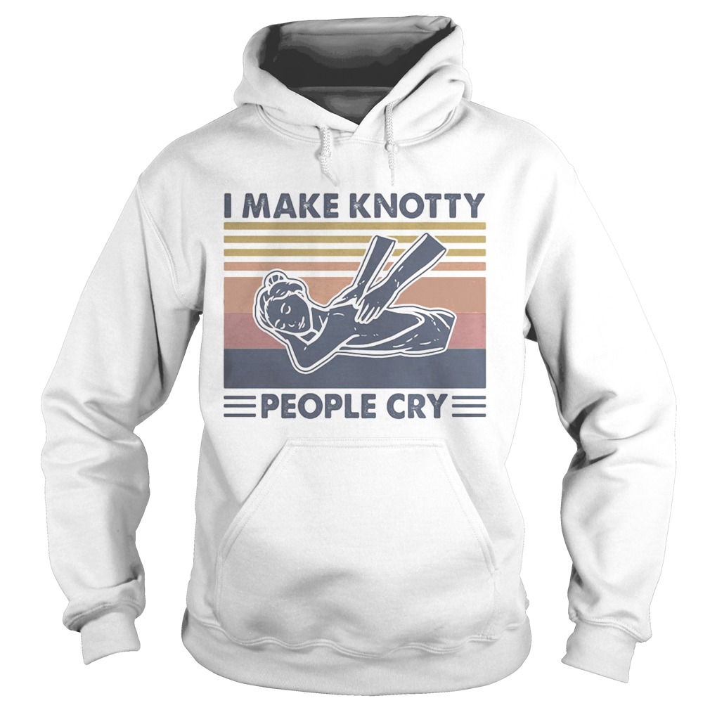 Massage therapist I make knotty people cry vintage retro  Hoodie