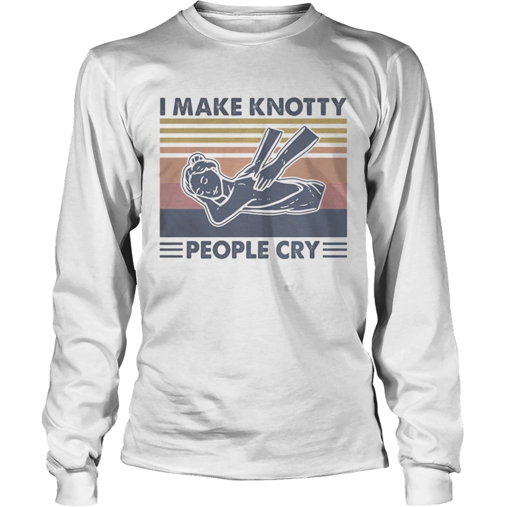 Massage therapist I make knotty people cry vintage retro  Long Sleeve