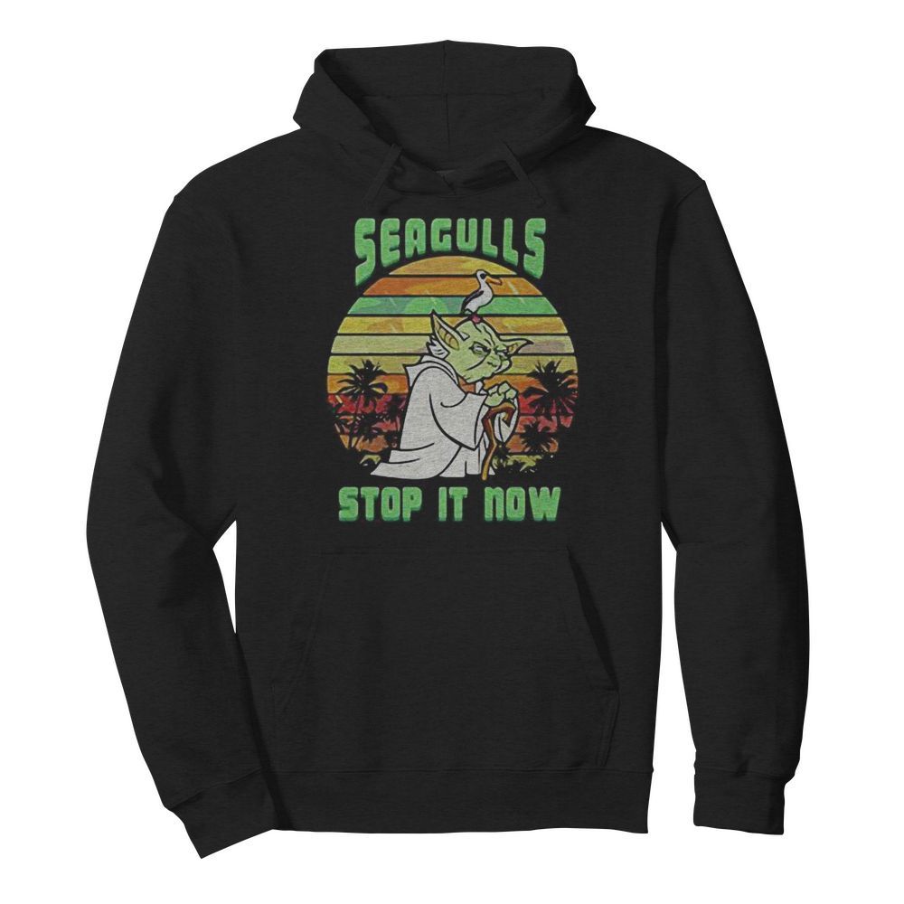 Master yoda and duck seagulls stop it now vintage retro  Unisex Hoodie