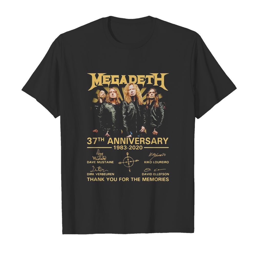 Megadeth 37th anniversary 1983 2020 thank you for the memories signatures  Classic Men's T-shirt