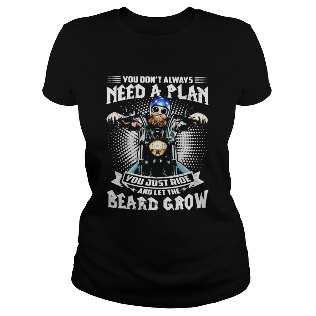 Mens Motorcycle You dont always need a plan you just ride and let the beard grow  Classic Ladies