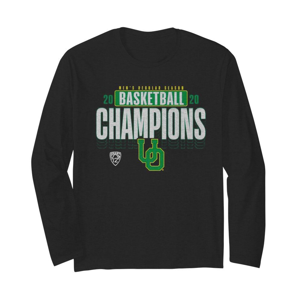 Men’s regular season 2020 basketball champions oregon ducks  Long Sleeved T-shirt 