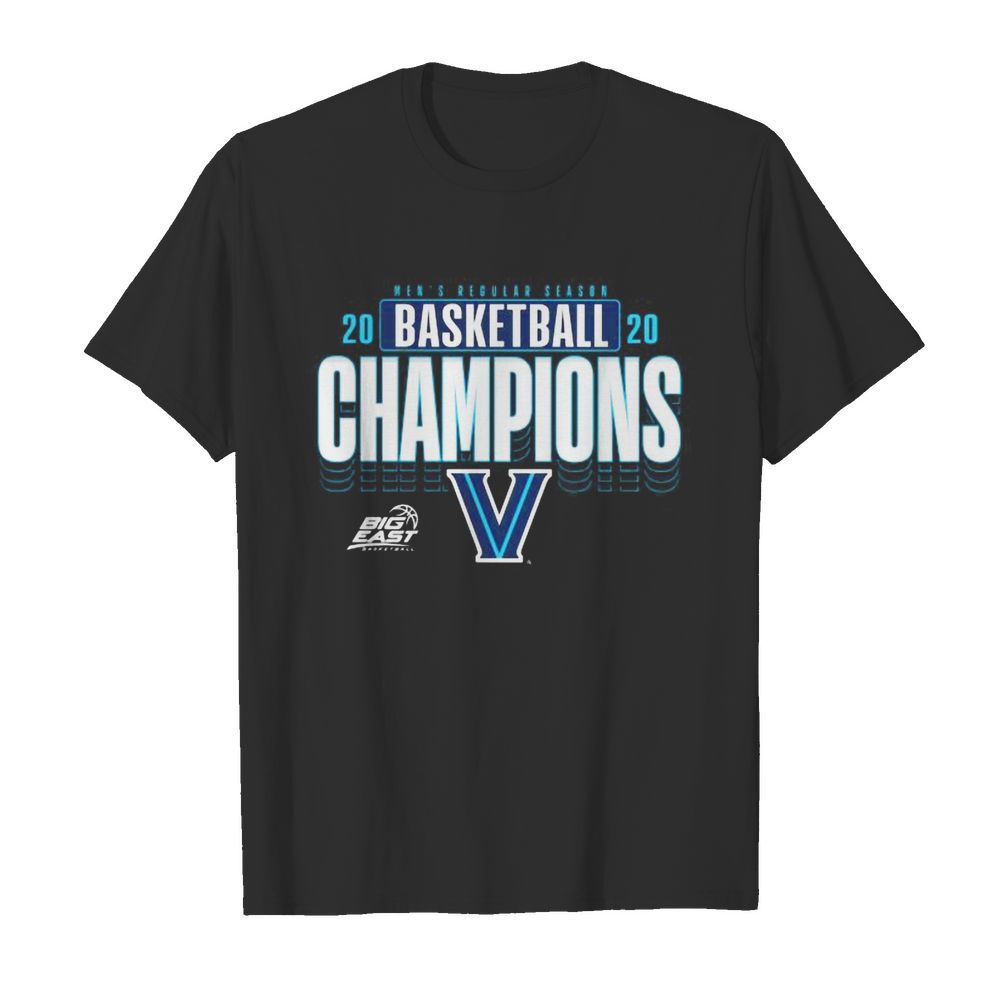 Men’s regular season 2020 basketball champions villanova wildcats shirt