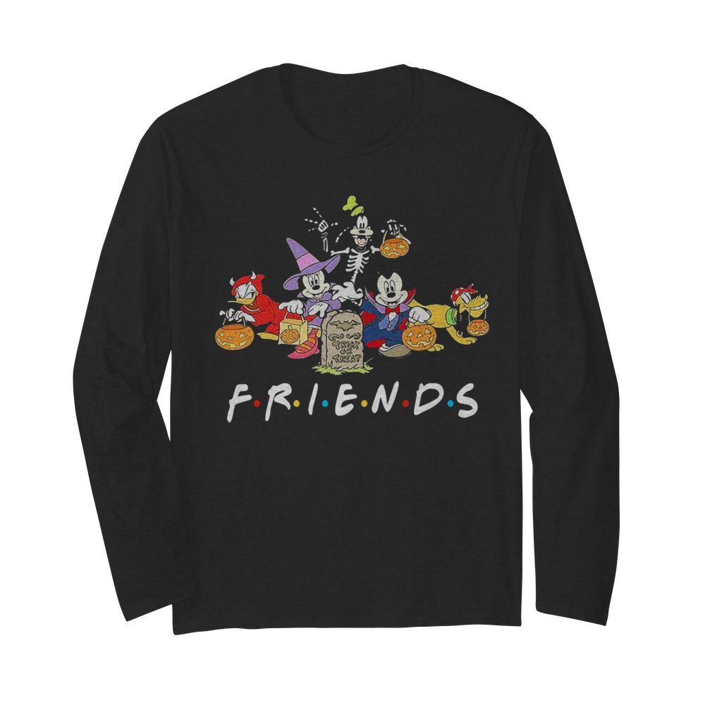 Mickey Mouse Friends Trick Or Treat Halloween Friends  Long Sleeved T-shirt 