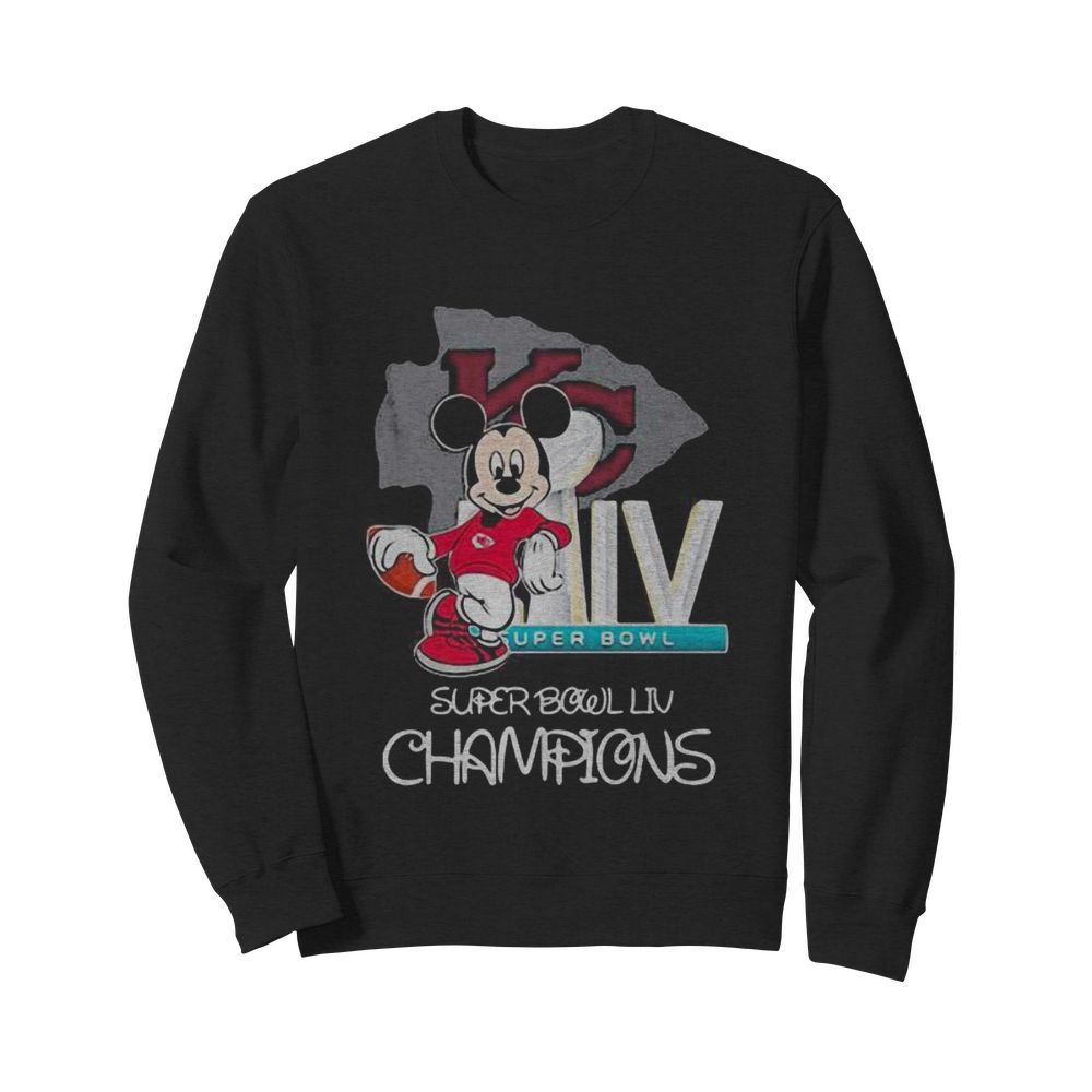 Mickey mouse kansas city chiefs super bowl liv champions  Unisex Sweatshirt