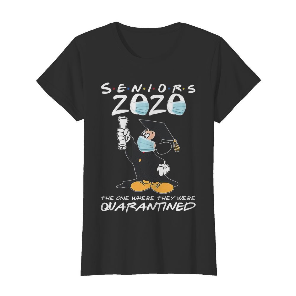 Mickey mouse seniors 2020 mask the one where they were quarantined  Classic Women's T-shirt