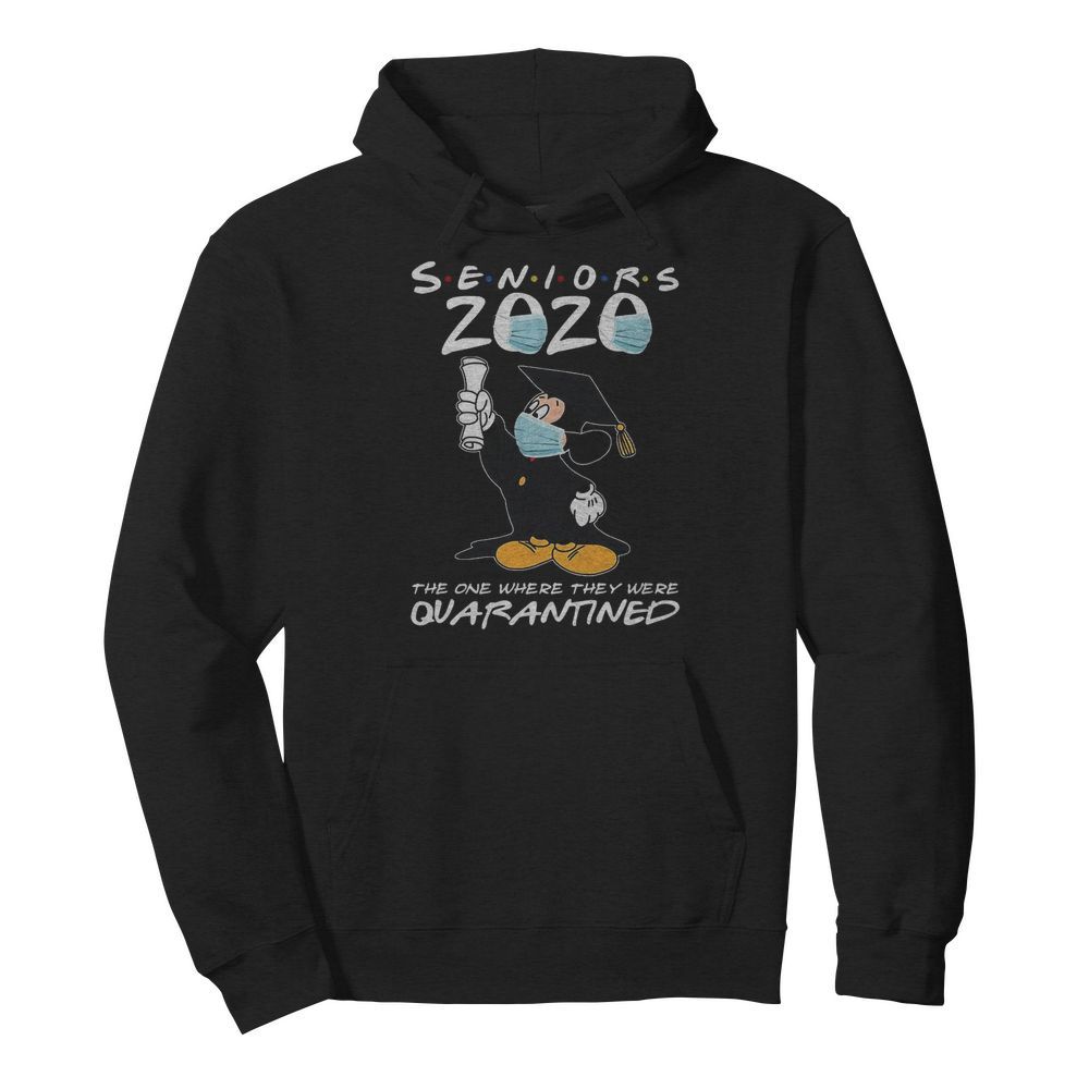 Mickey mouse seniors 2020 mask the one where they were quarantined  Unisex Hoodie