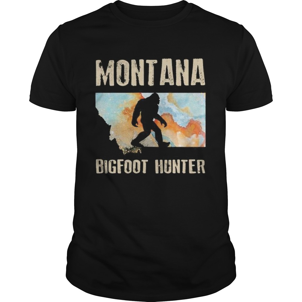 Montana bigfoot hunter sunset shirt