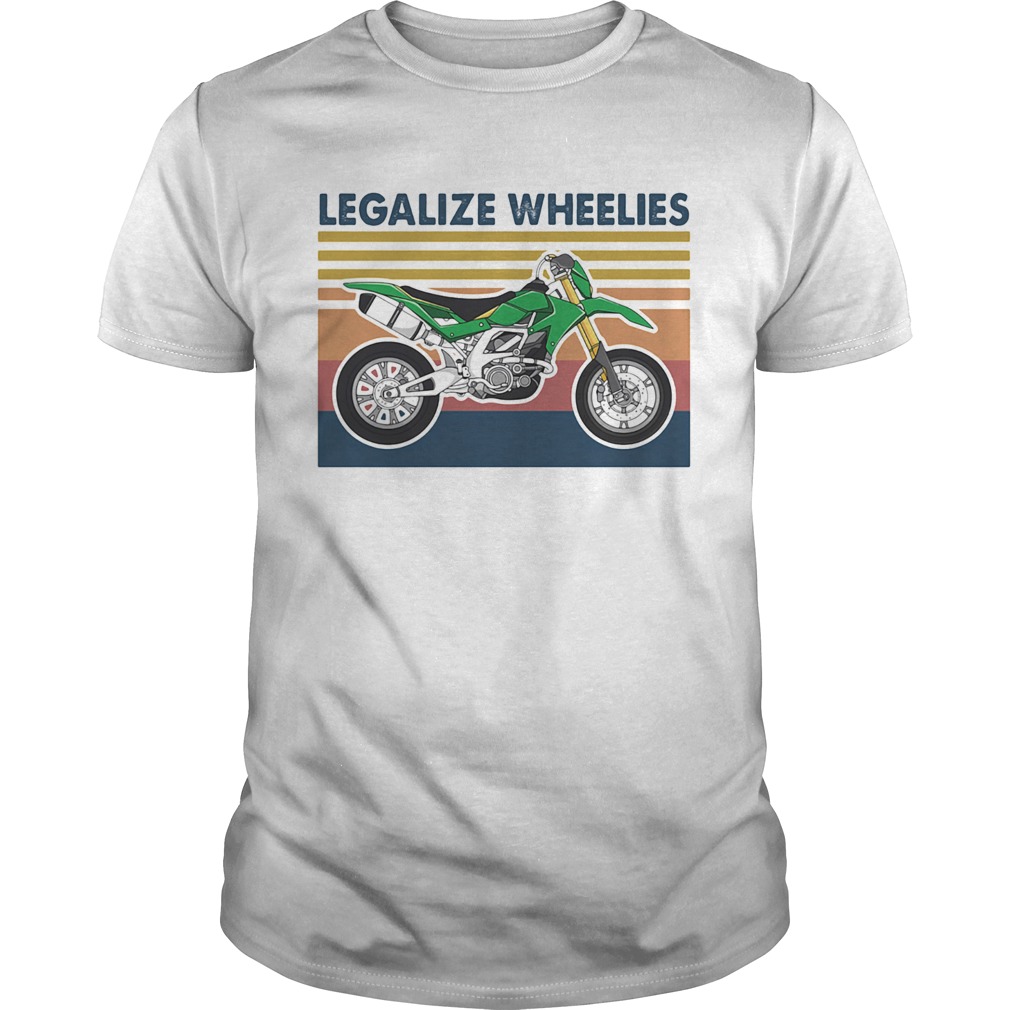 Motocross legalize wheelies vintage retro shirt