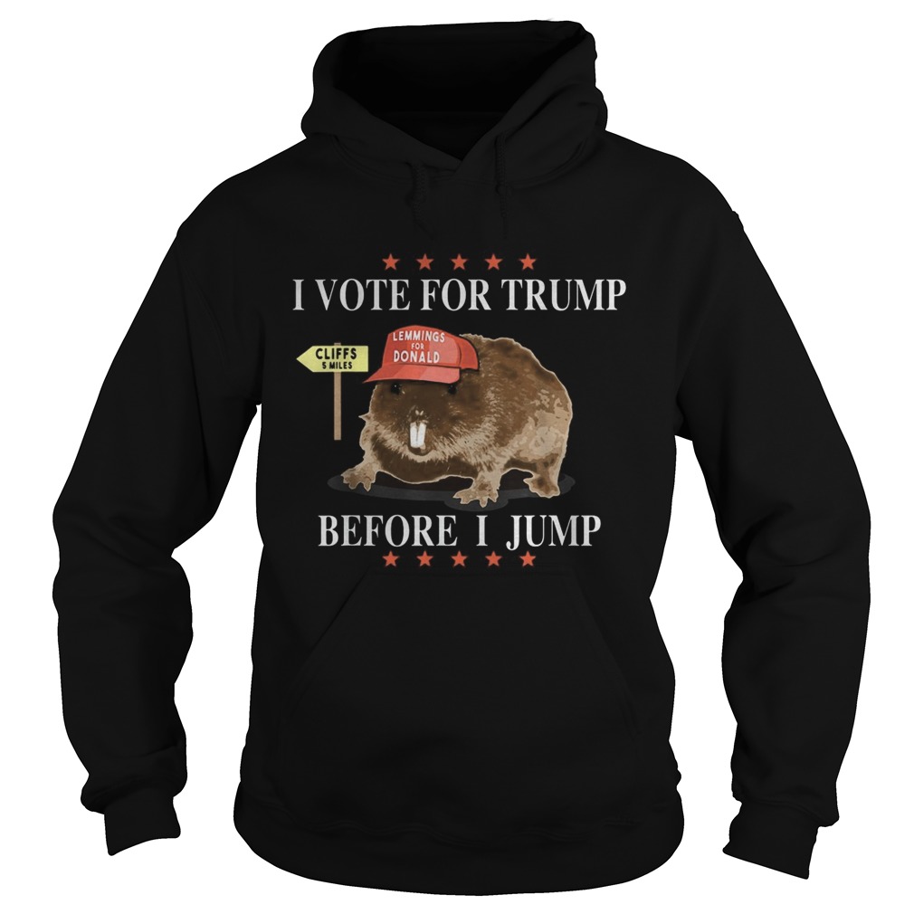 Mouse i vote for trump before i jump lemmings for donald stars  Hoodie