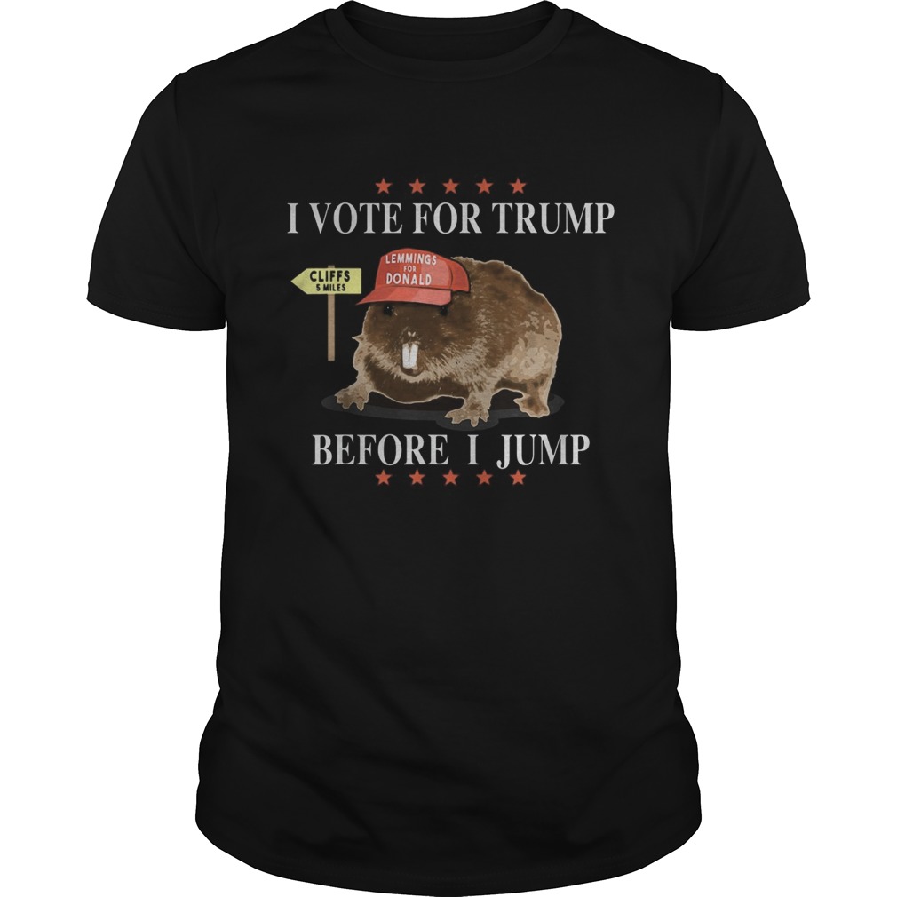 Mouse i vote for trump before i jump lemmings for donald stars  Unisex