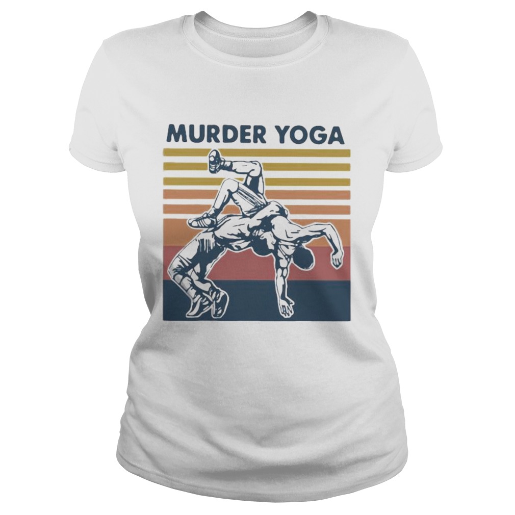 Murder yoga vintage retro taekwondo  Classic Ladies