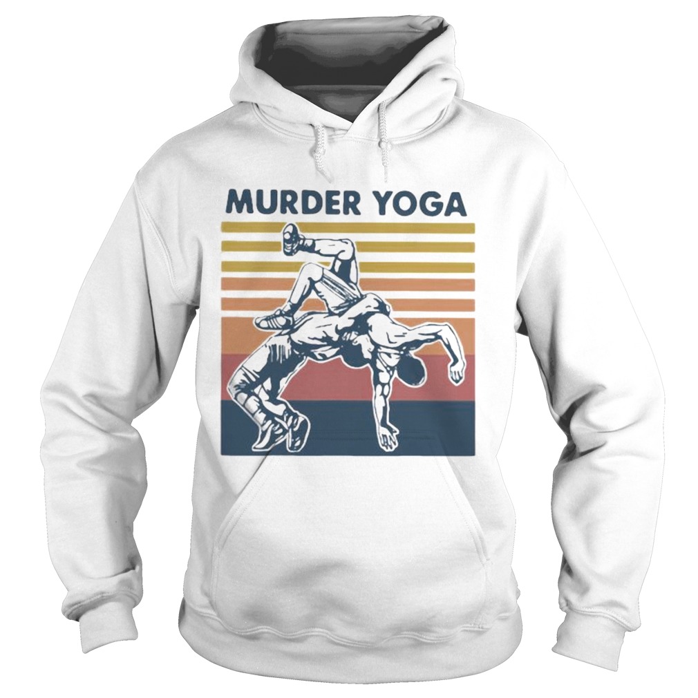 Murder yoga vintage retro taekwondo  Hoodie