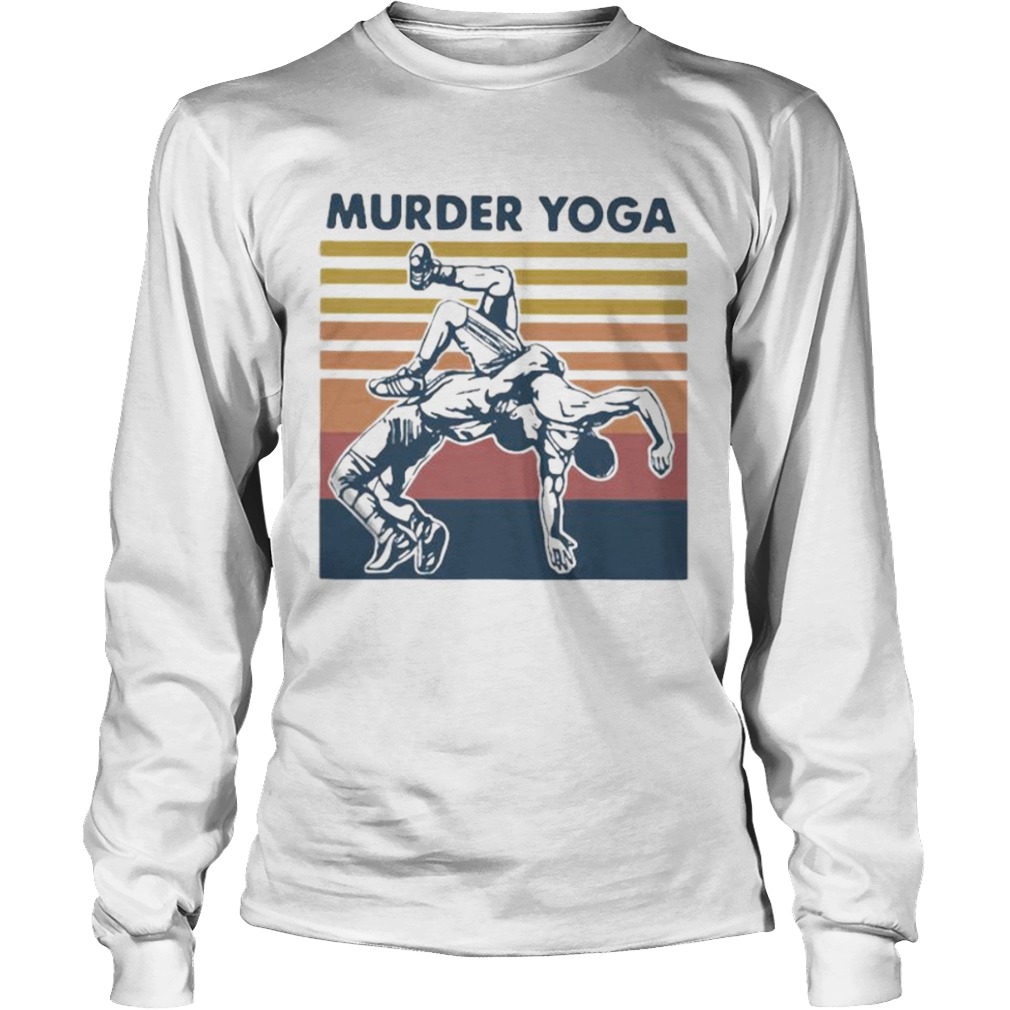 Murder yoga vintage retro taekwondo  Long Sleeve