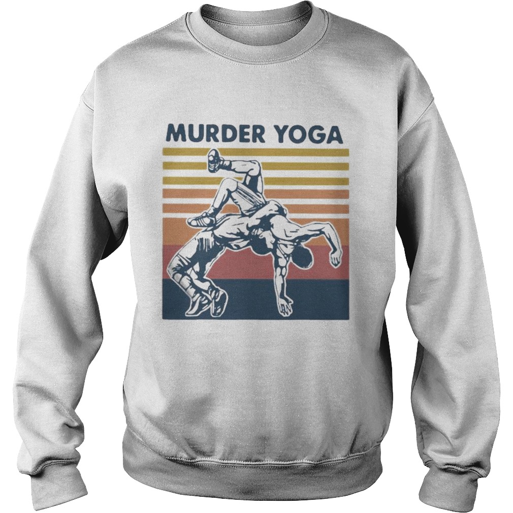 Murder yoga vintage retro taekwondo  Sweatshirt