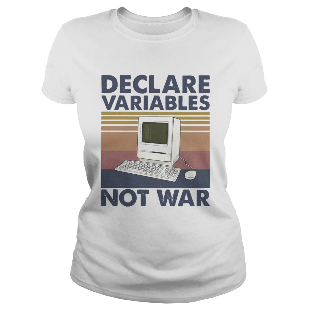 My Computer Declare Variables Not War Vintage  Classic Ladies