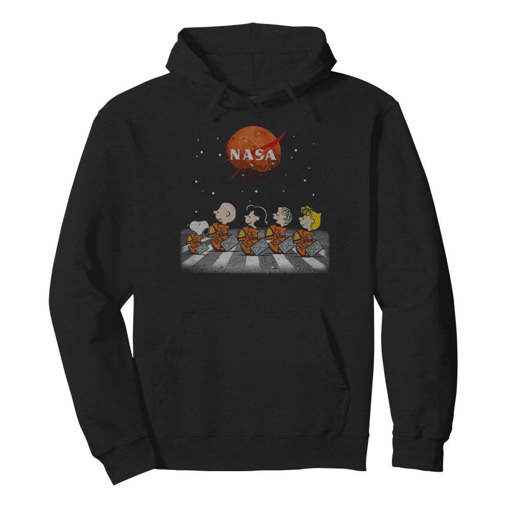 NASA Funny Snoopy Charlie Brown and Friends Abbey Road  Unisex Hoodie