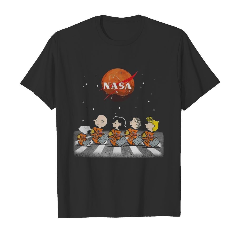 NASA Funny Snoopy Charlie Brown and Friends Abbey Road  Classic Men's T-shirt