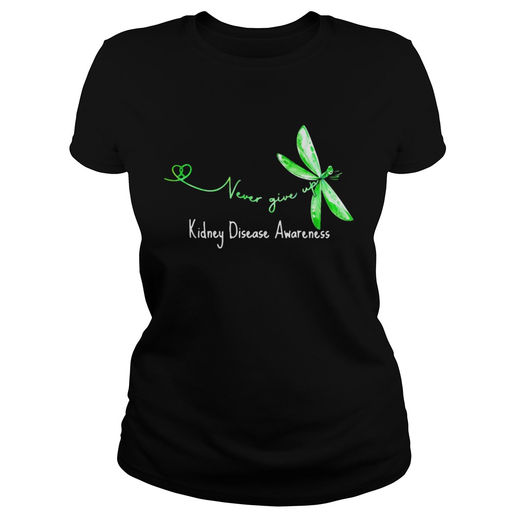 Never Give Up Kidney Disease Awareness Butterfly  Classic Ladies