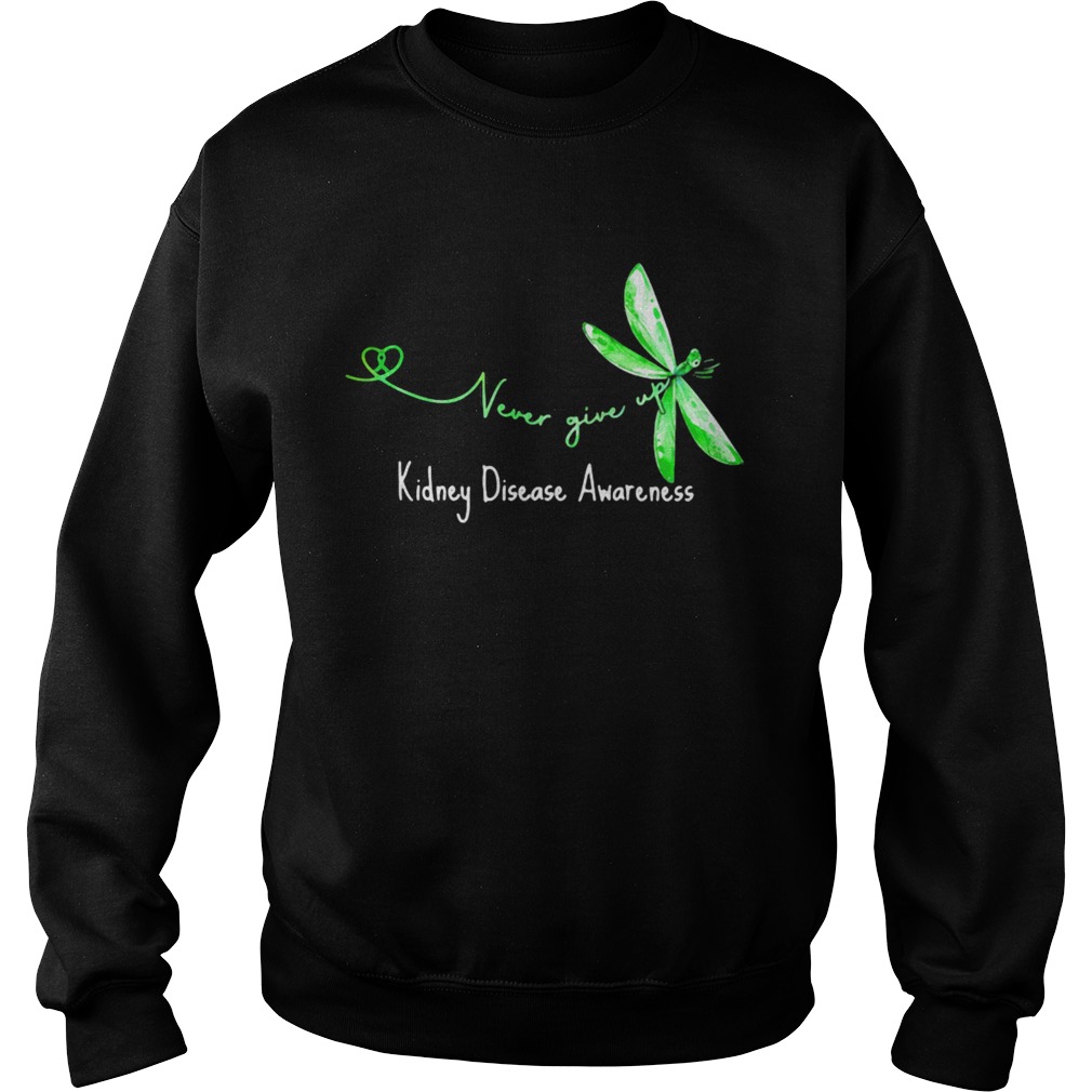 Never Give Up Kidney Disease Awareness Butterfly  Sweatshirt