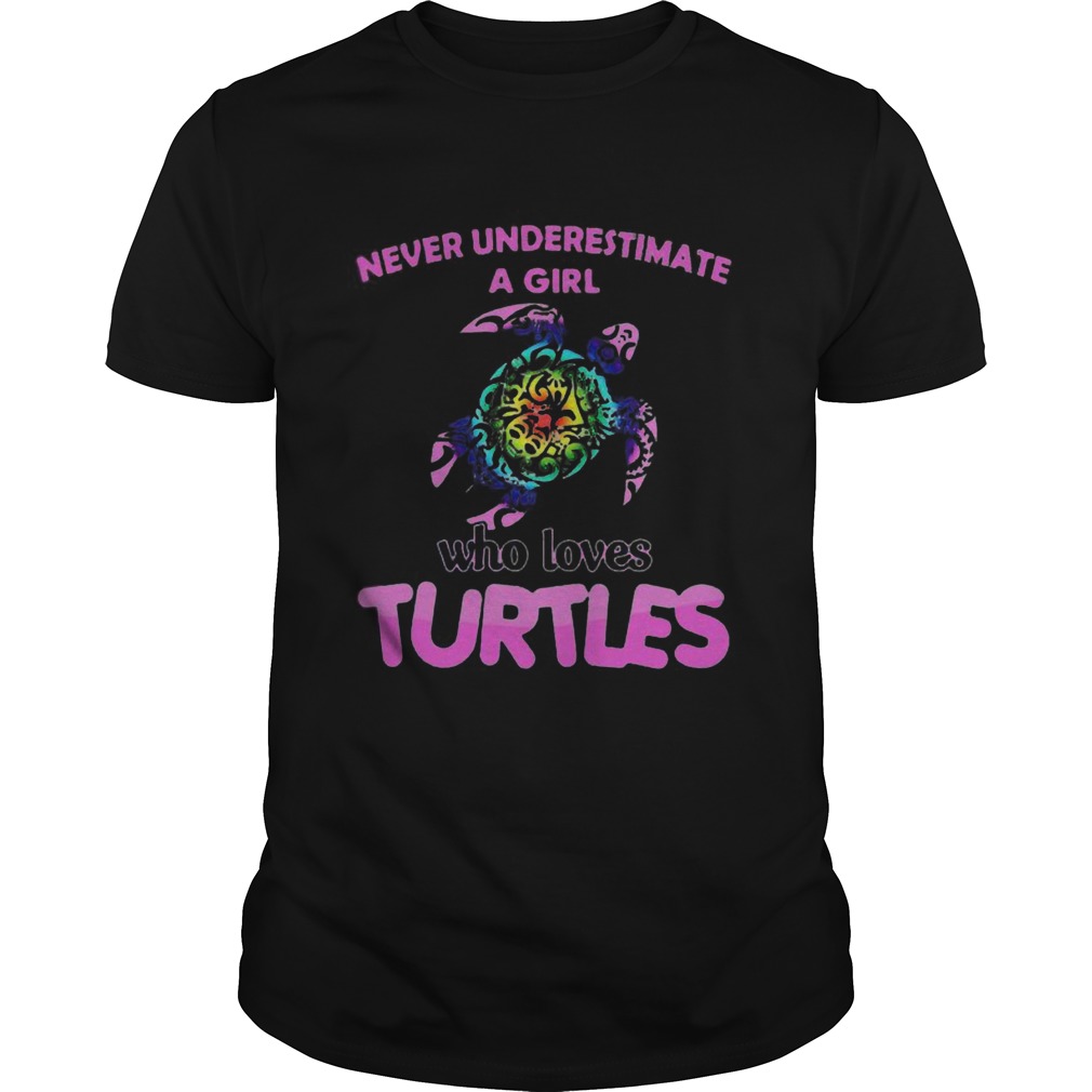 Never Underestimate A Girl Who Loves Turtles  Unisex