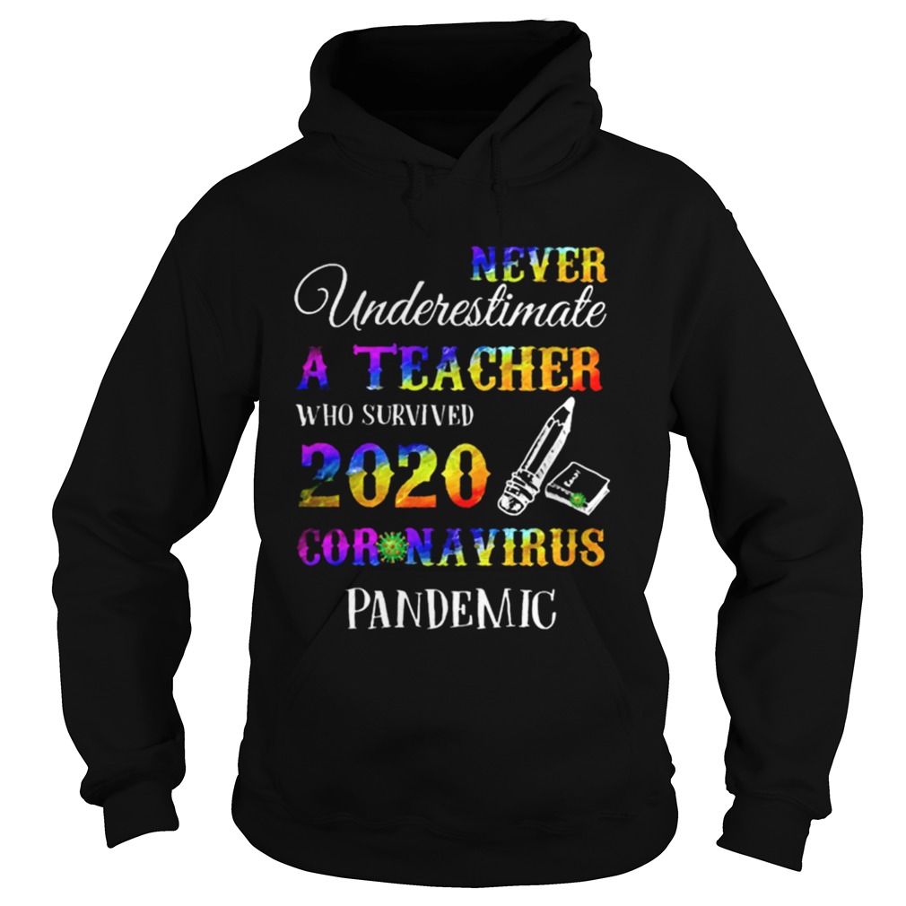 Never Underestimate A Teacher Who Survived 2020 Coronavirus Pandemic  Hoodie