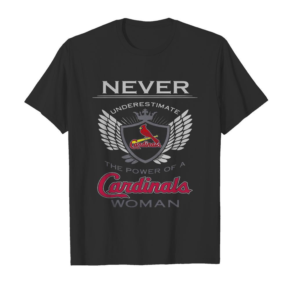 Never Underestimate The Power Of A Cardinals Woman  Classic Men's T-shirt