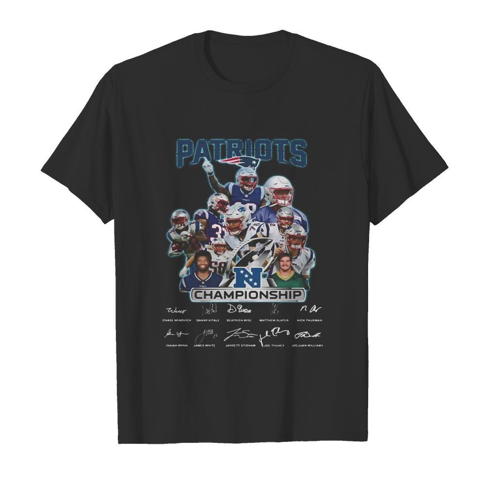 New england patriots champions signatures shirt