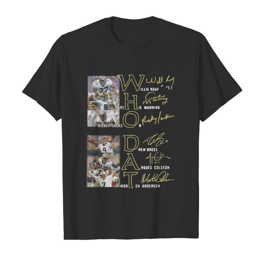 New orleans saints who dat football signature shirt