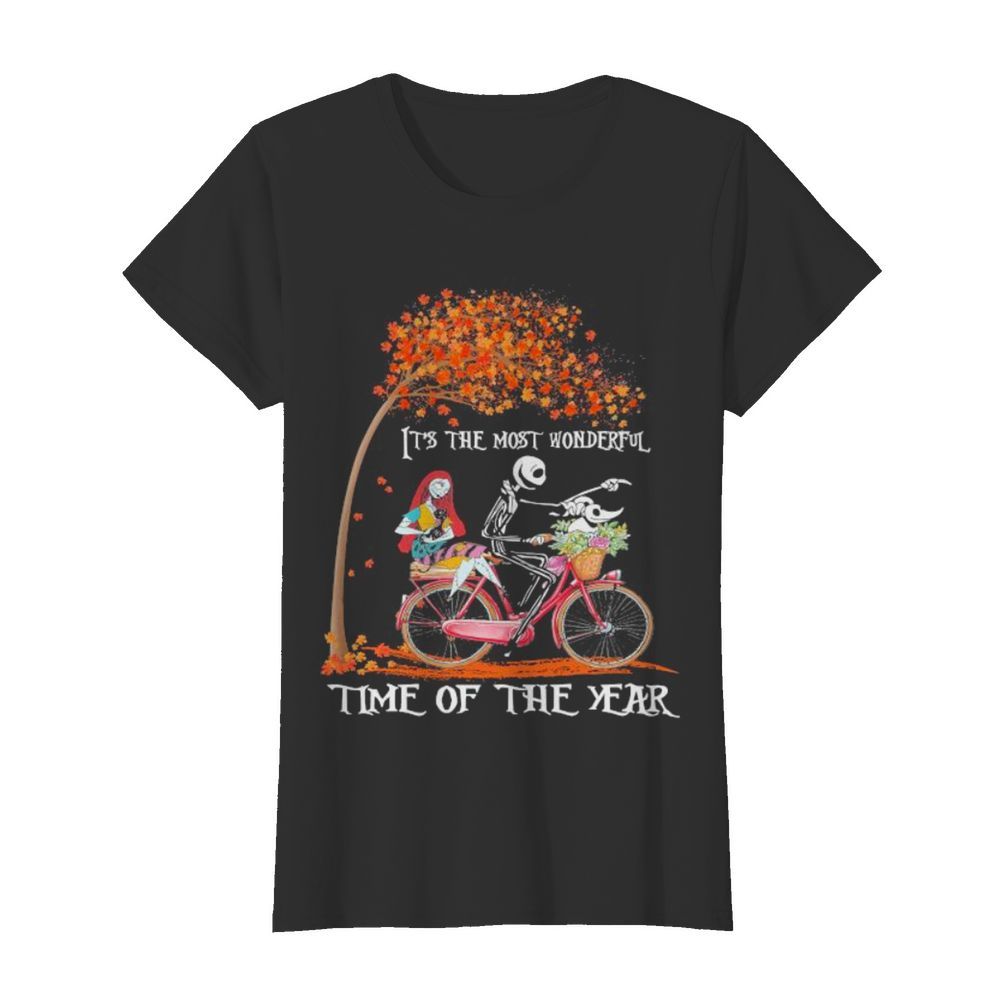 Nightmare riding bicycle it’s the most wonderful time of the year leaves tree  Classic Women's T-shirt