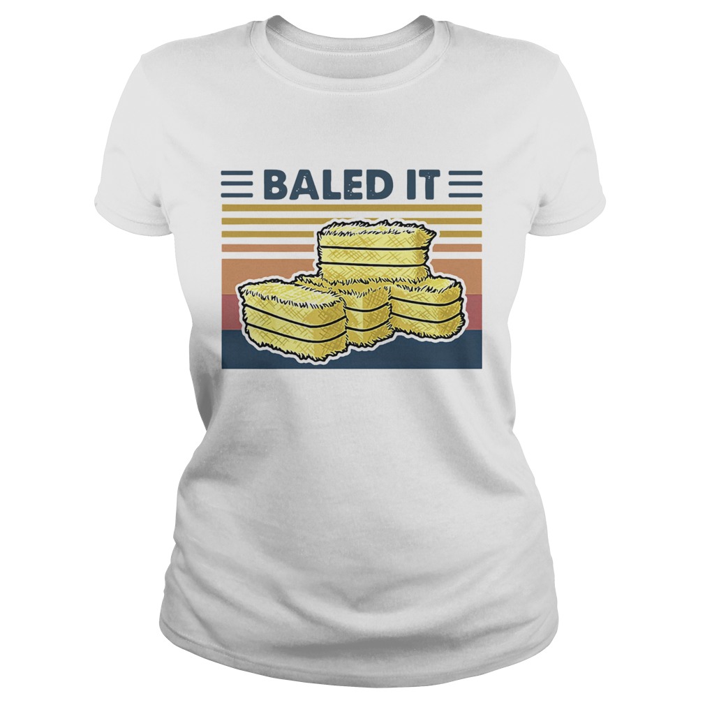 Official Farmer Baled It Vintage Retro  Classic Ladies