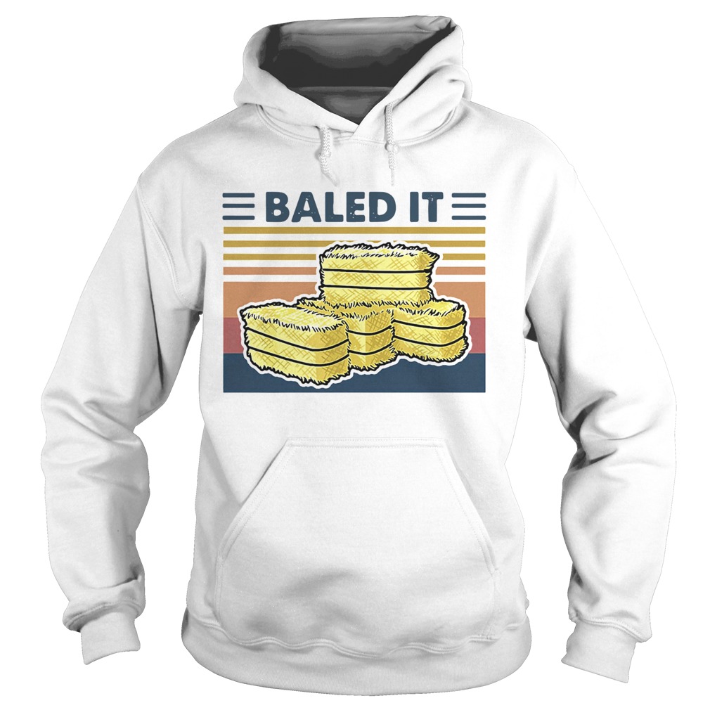 Official Farmer Baled It Vintage Retro  Hoodie