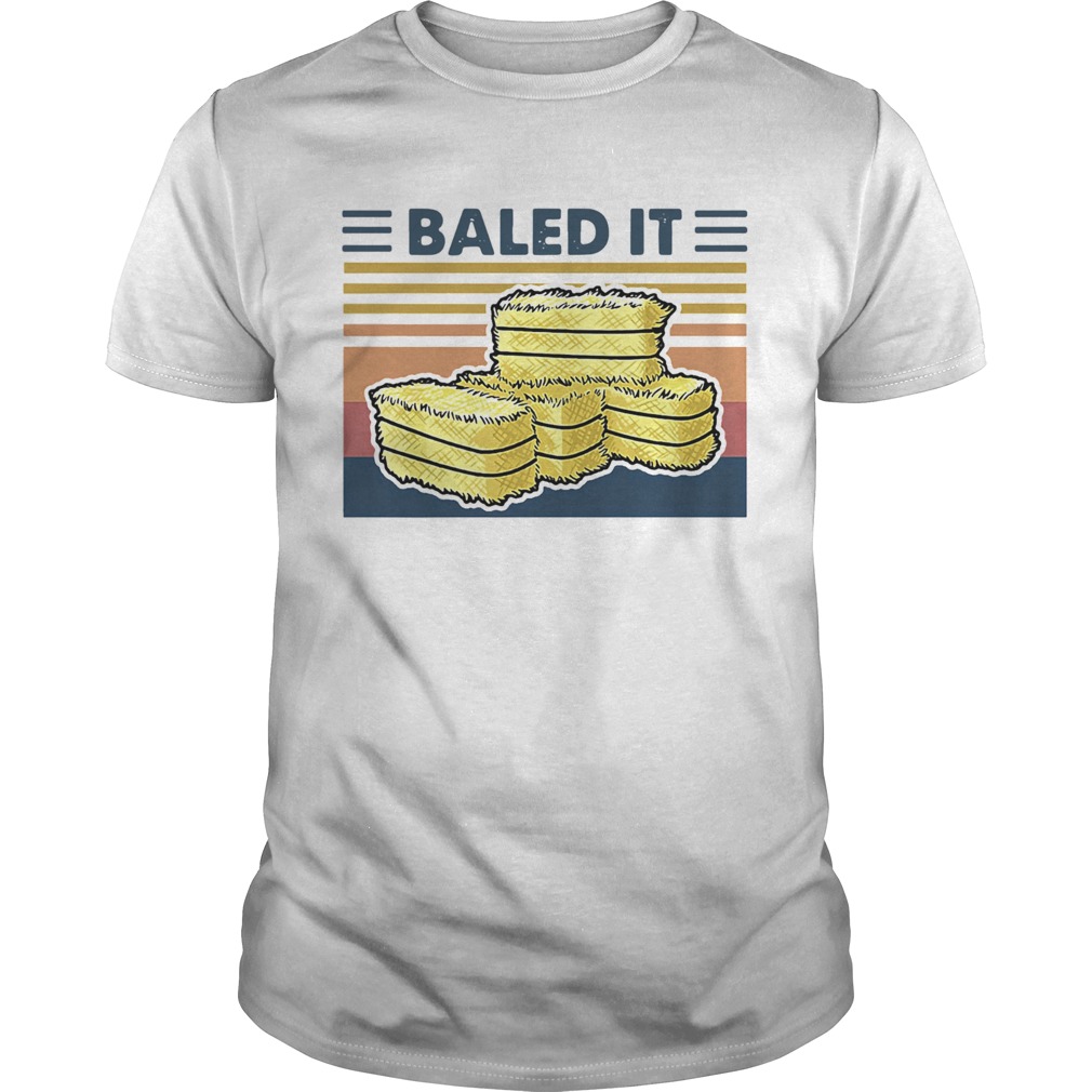 Official Farmer Baled It Vintage Retro shirt