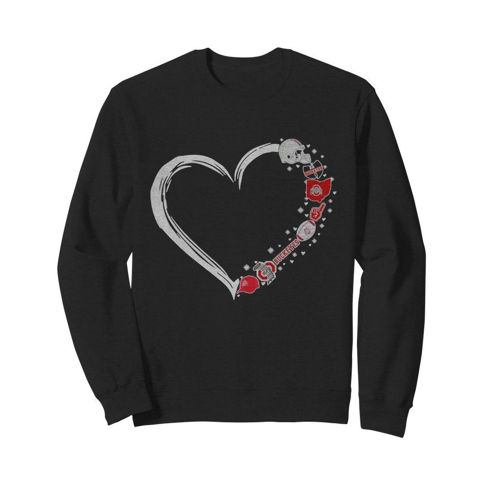 Ohio state buckeyes football hearts  Unisex Sweatshirt