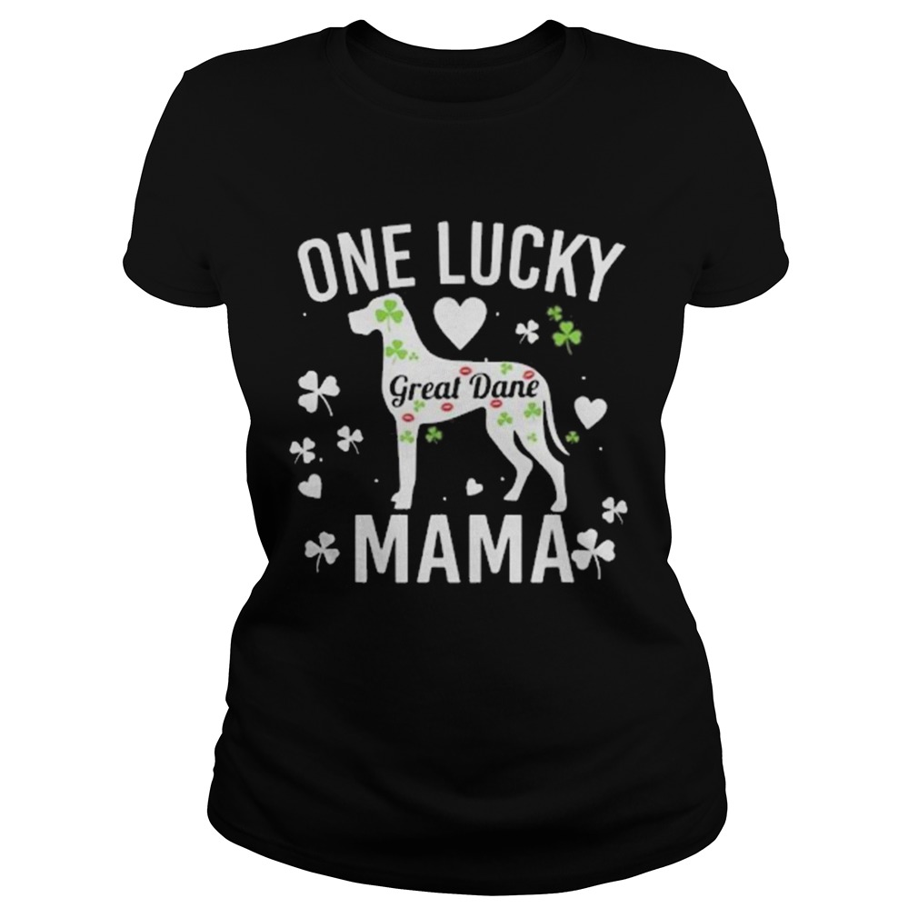 One Lucky Mama Mom St Patricks Great Dane Dog Women  Classic Ladies