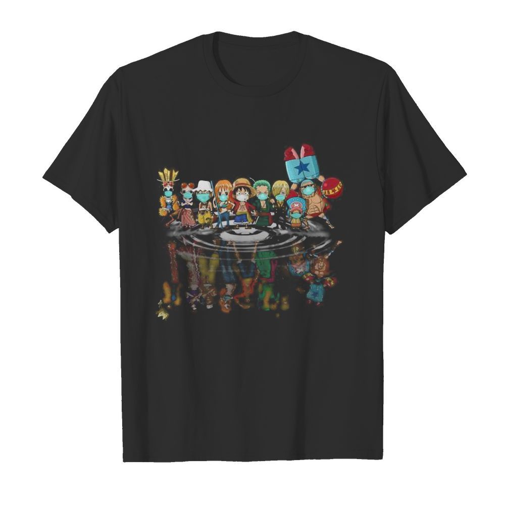 One piece characters mask chibi water reflection  Classic Men's T-shirt