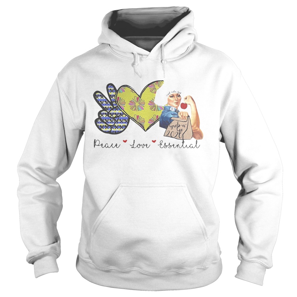 Peace Love Essential lunch lady  Hoodie