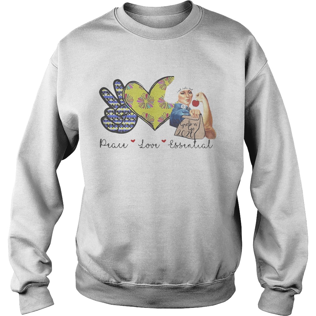 Peace Love Essential lunch lady  Sweatshirt