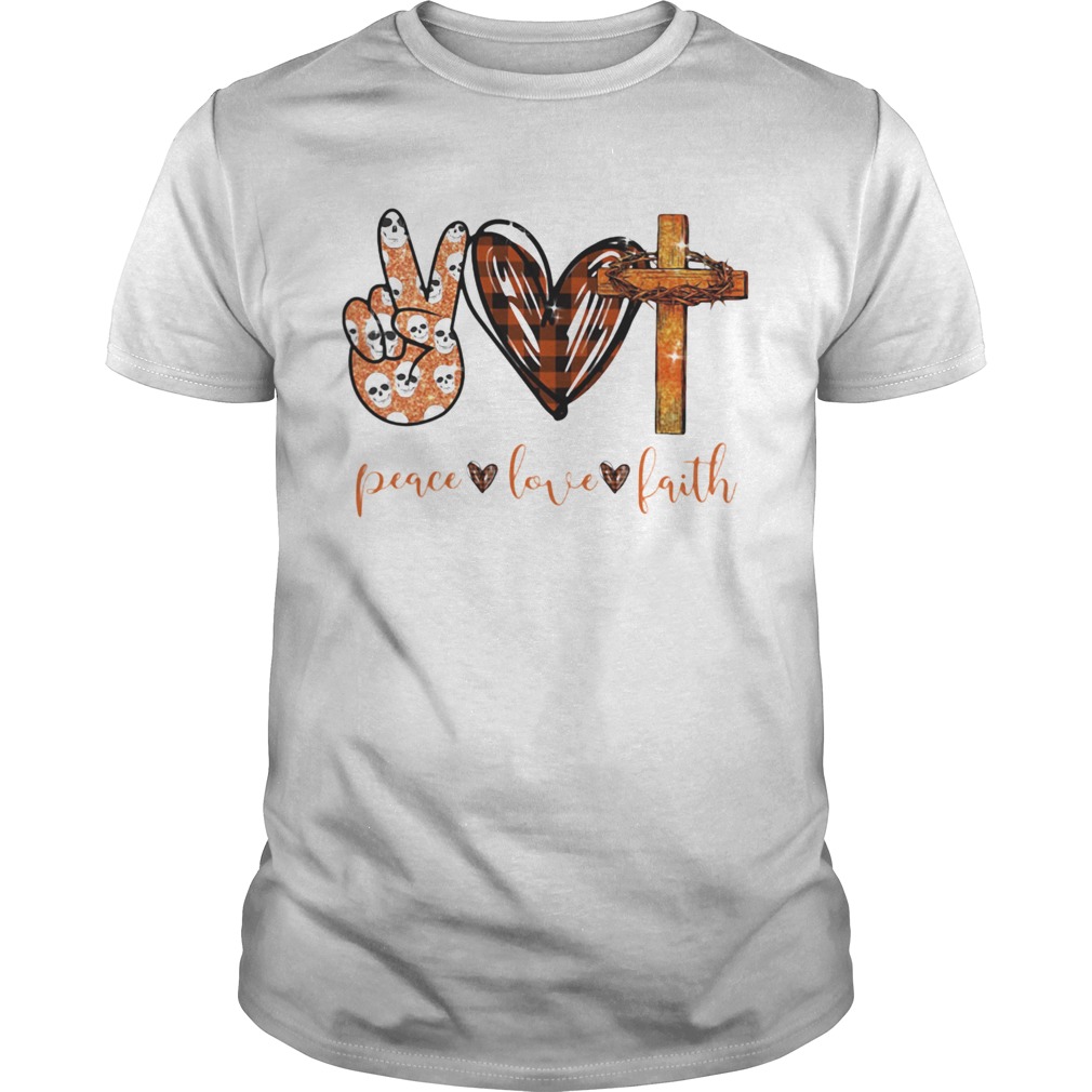 Peace Love Faith Hand Heart Cross  Unisex