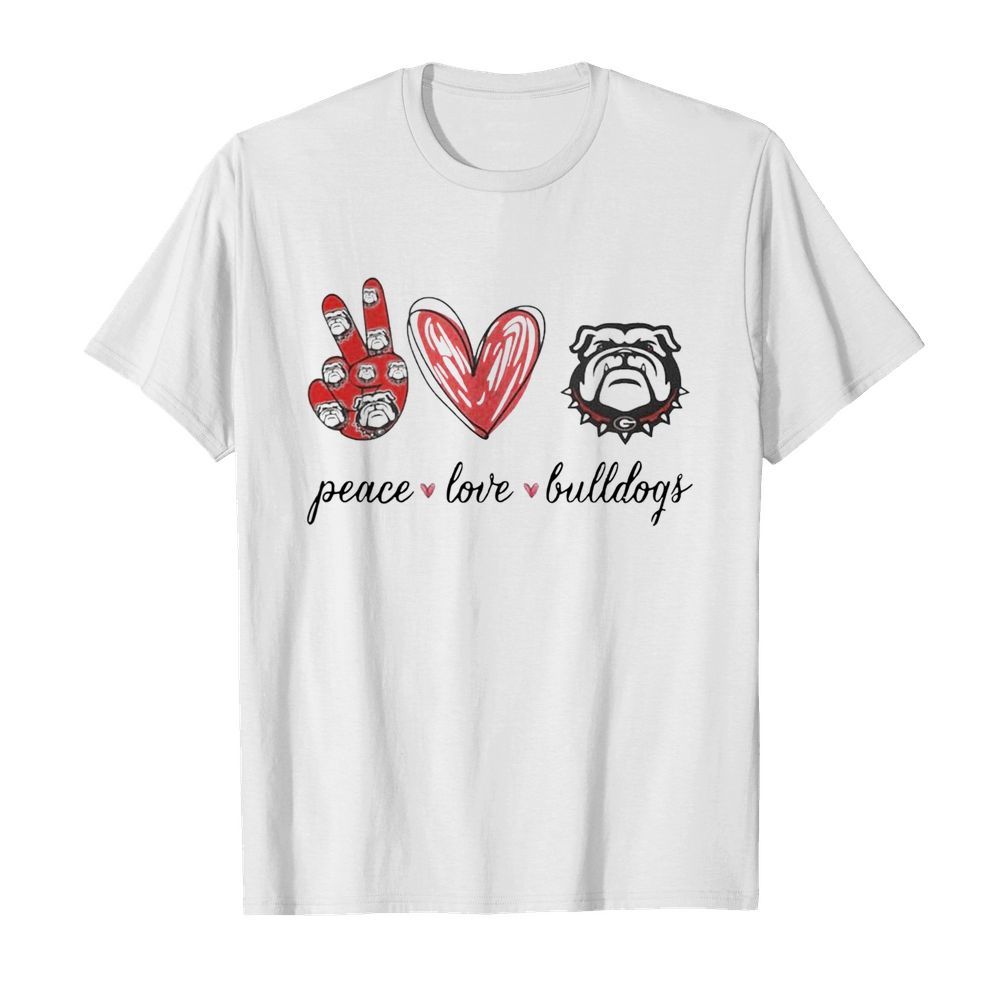 Peace Love Georgia Bulldogs football shirt