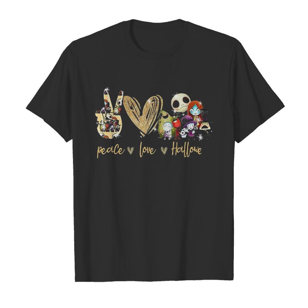 Peace Love Skellington Halloween shirt