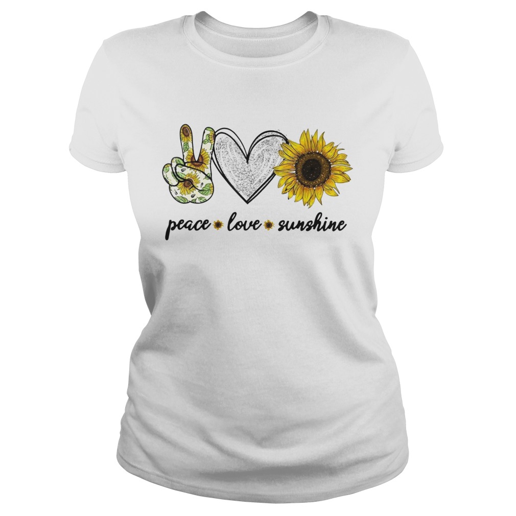 Peace Love Sunshine Sunflower Hippie  Classic Ladies