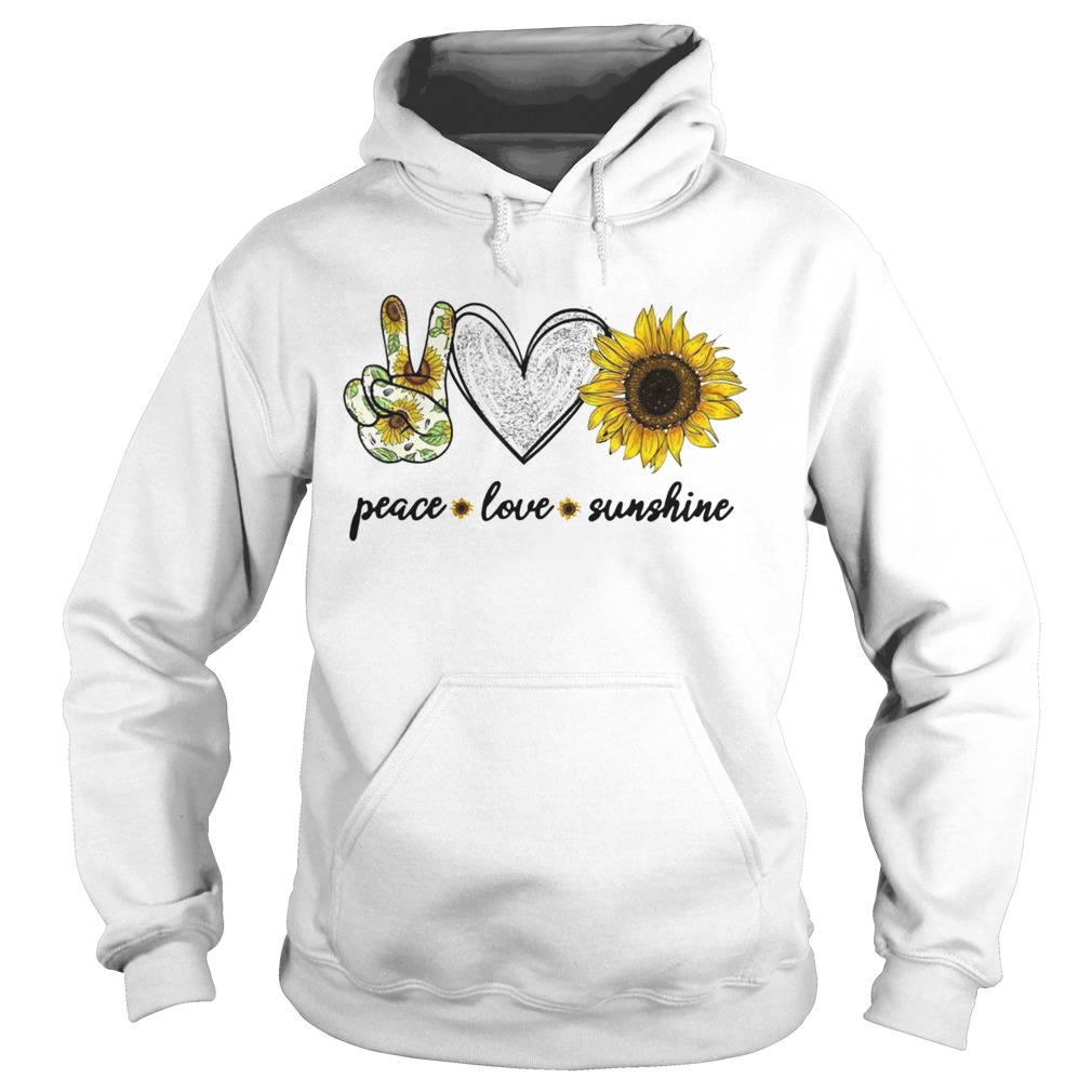 Peace Love Sunshine Sunflower Hippie  Hoodie