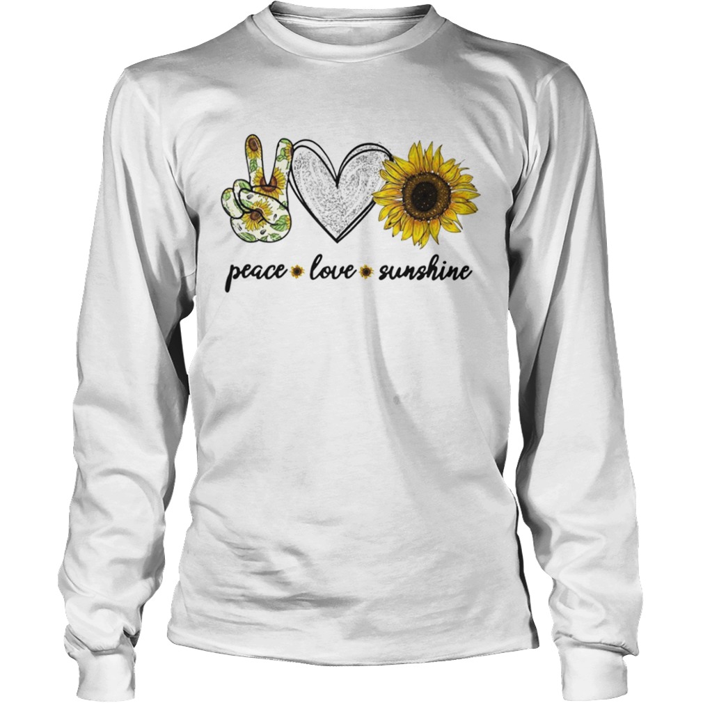 Peace Love Sunshine Sunflower Hippie  Long Sleeve