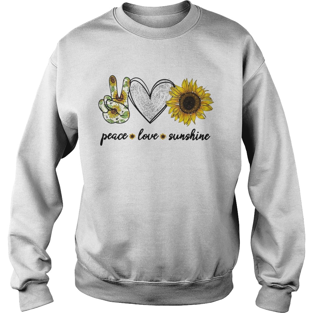 Peace Love Sunshine Sunflower Hippie  Sweatshirt