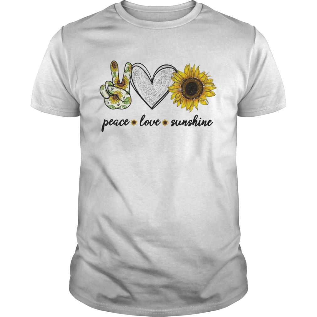 Peace Love Sunshine Sunflower Hippie  Unisex