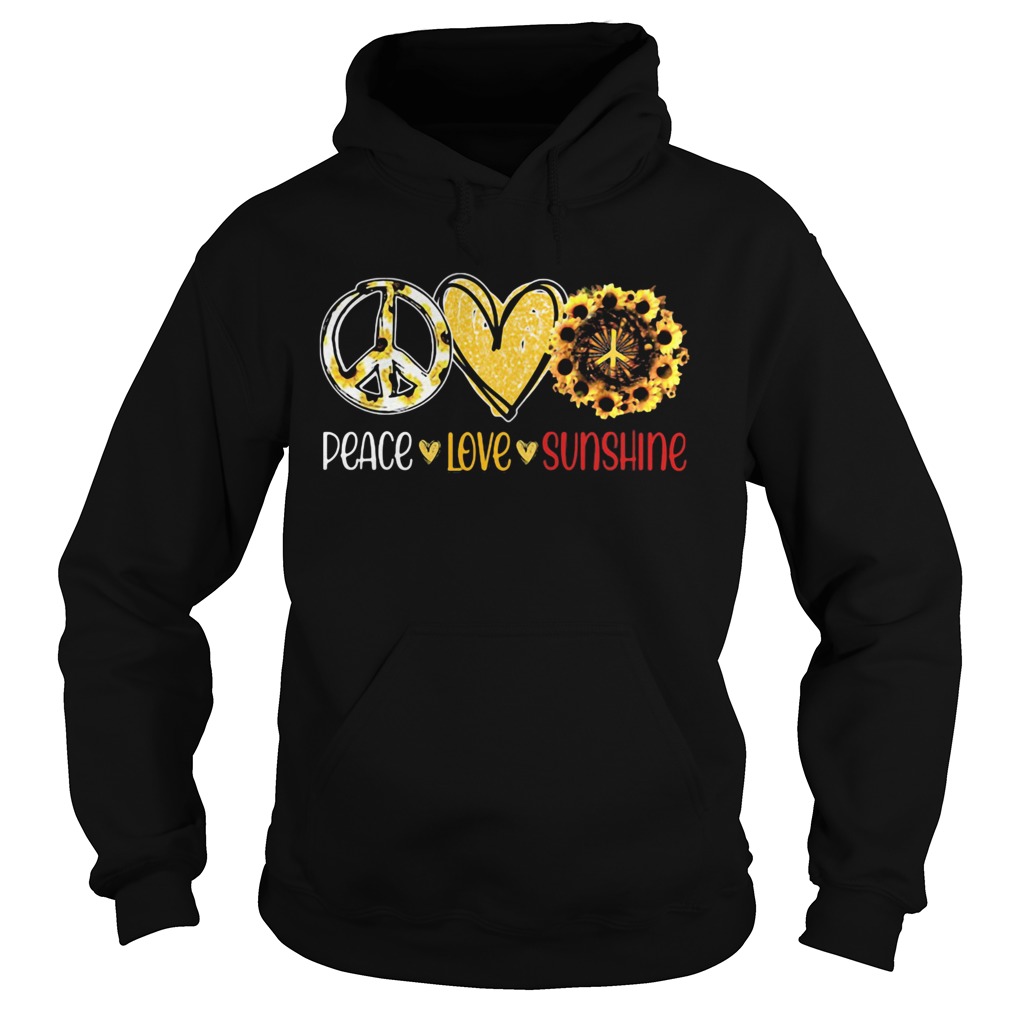 Peace Love Sunshine Sunflower  Hoodie