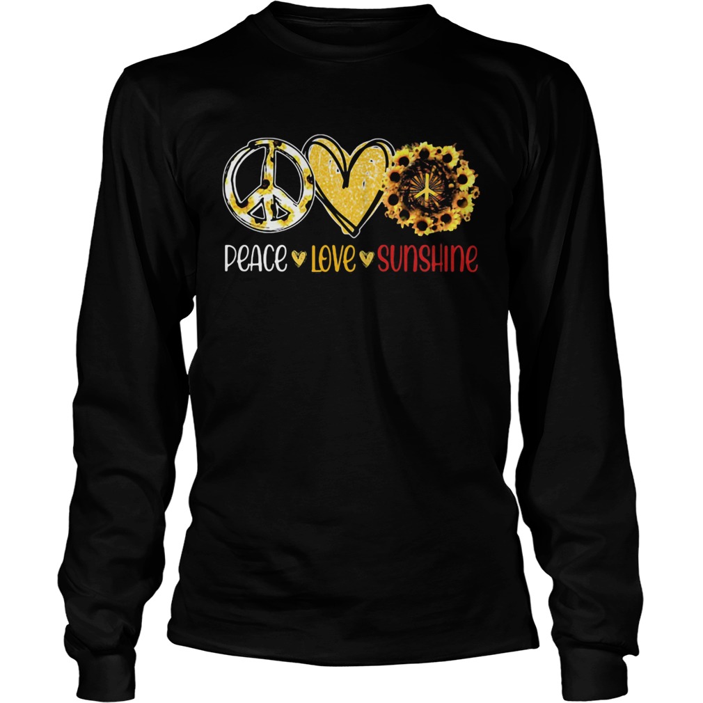 Peace Love Sunshine Sunflower  Long Sleeve